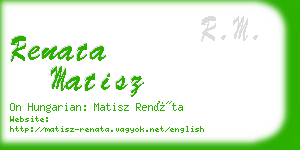 renata matisz business card